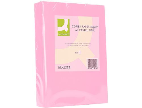 Papel de cor q-connect din a4 80 gr rosa embalagem de 500 folhas , Q-connect , 72055 , 5705831010956